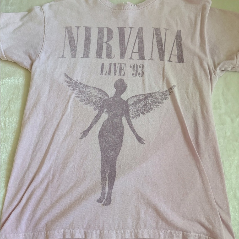 NIRVANA Baby Pink Short Sleeve Tee